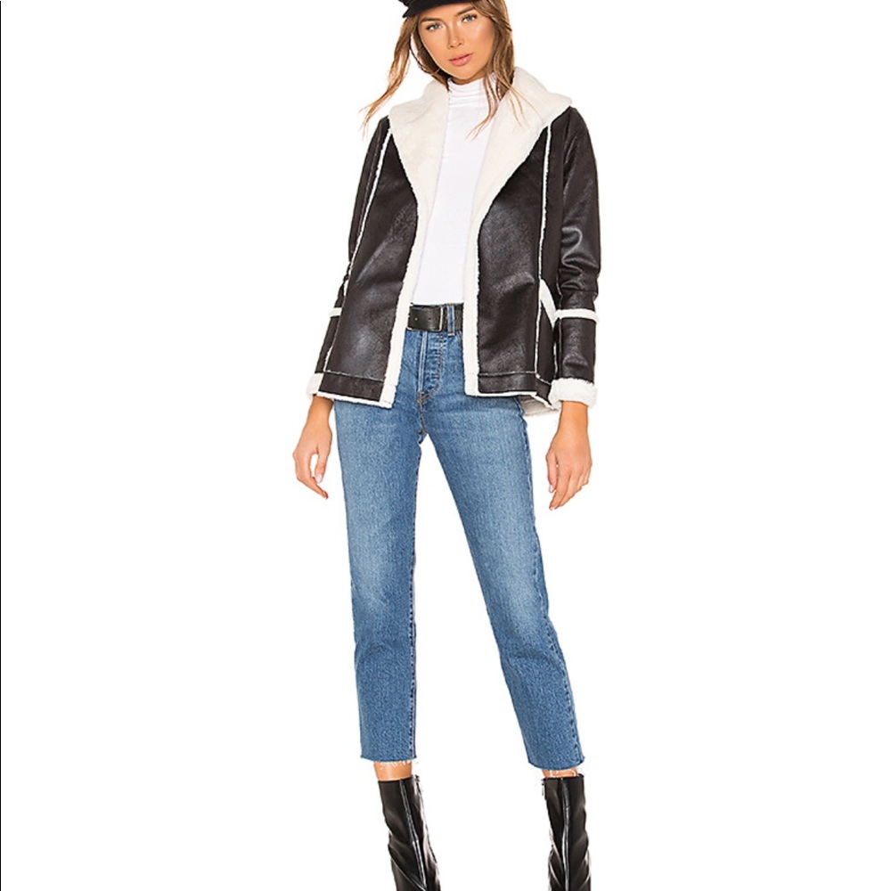 NWT! Chaser Faux Fur Lined Suede Open Front Long Jacket - Picture 4 of 12